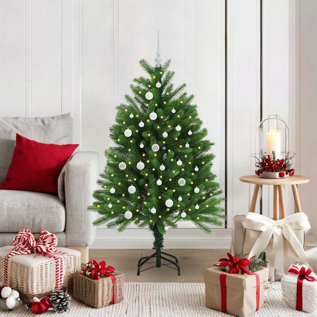 Juletræ med 150 LED'er med stativ Grøn 120 cm PE