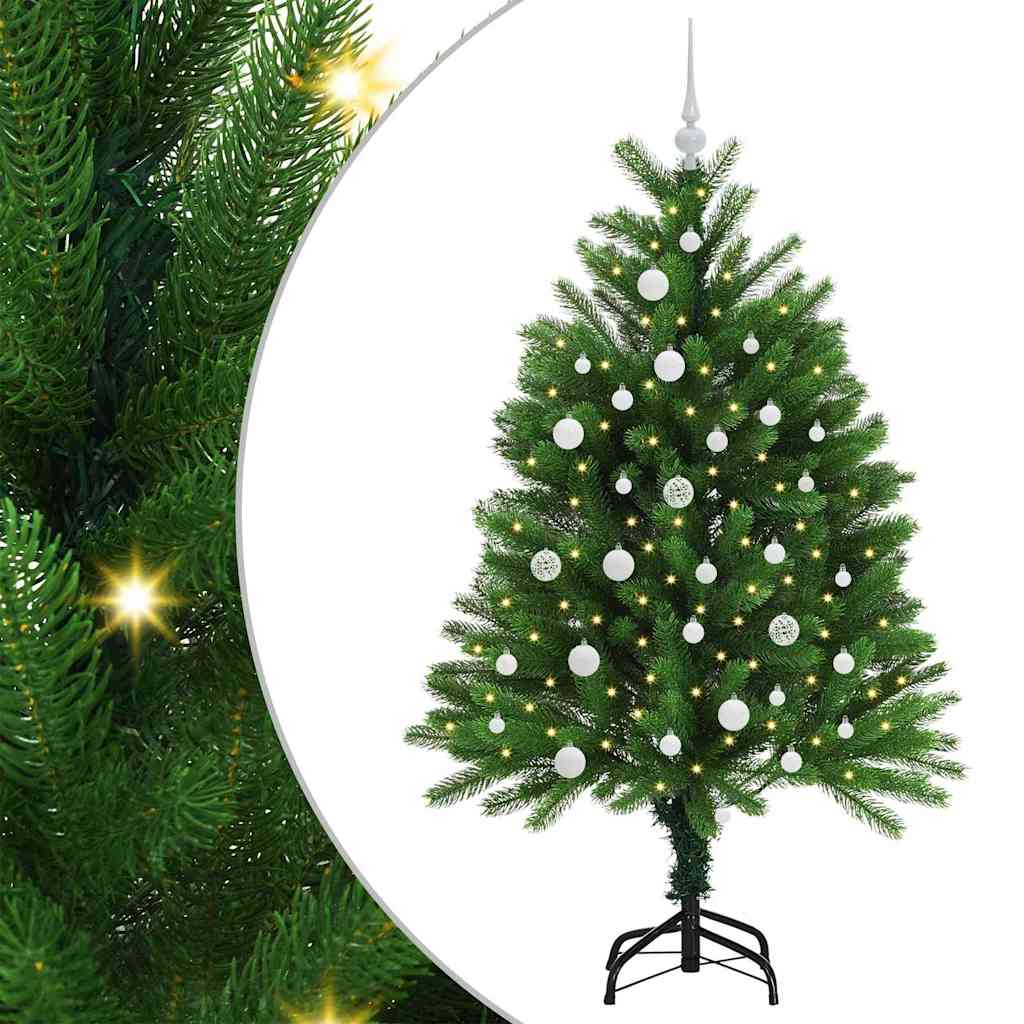 Juletræ med 150 LED'er med stativ Grøn 120 cm PE