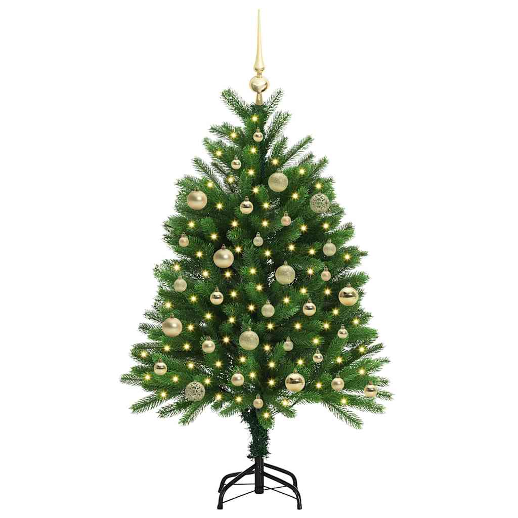 Juletræ med 150 LED'er med stativ Grøn 120 cm PE