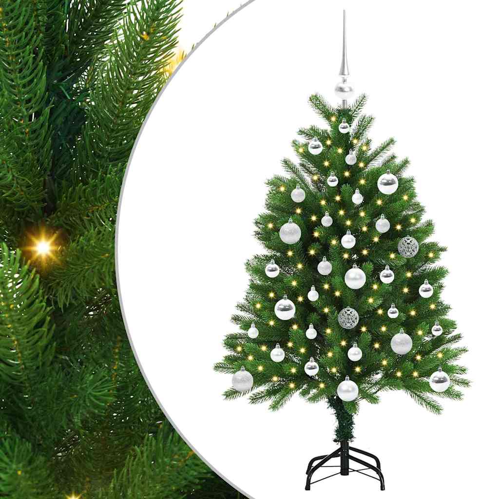 Juletræ med 150 LED'er med stativ Grøn 120 cm PE