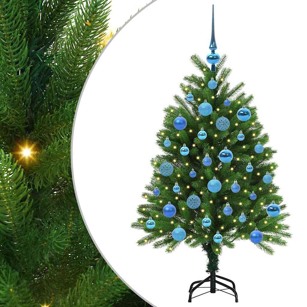 Juletræ med 150 LED'er med stativ Grøn 120 cm PE