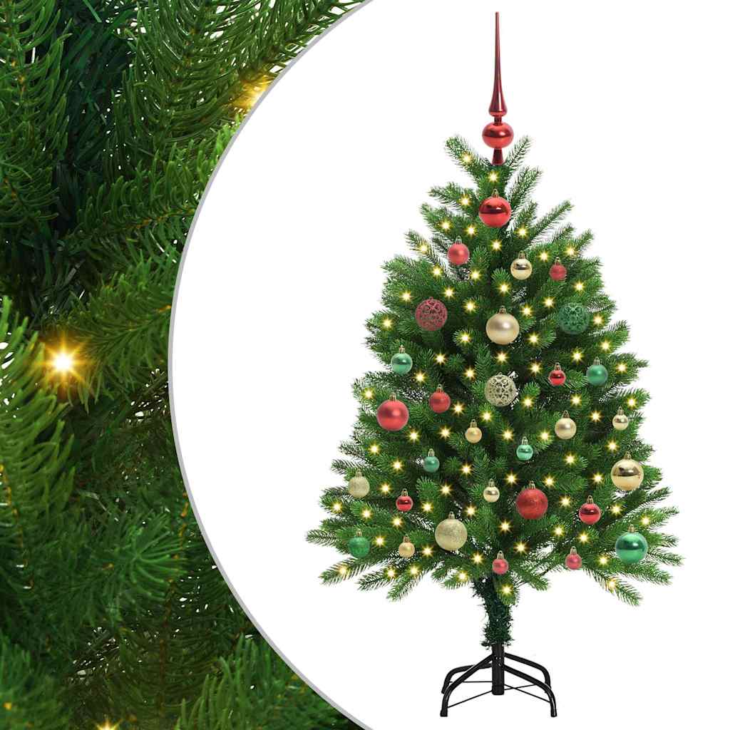 Juletræ med 150 LED'er med stativ Grøn 120 cm PE