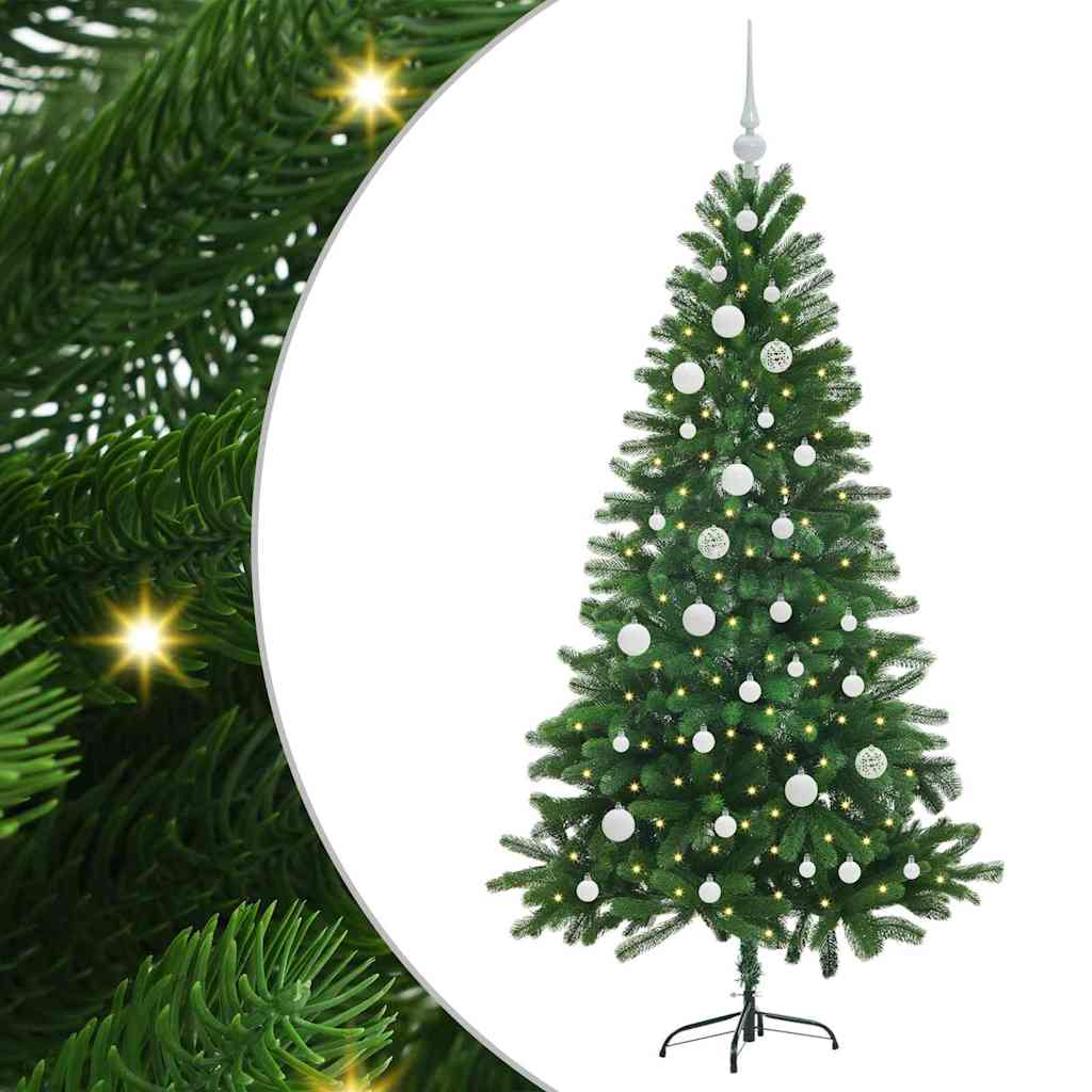 Juletræ med 150 LED'er med stativ Grøn 150 cm PE