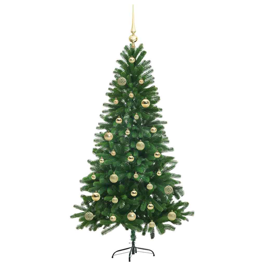 Juletræ med 150 LED'er med stativ Grøn 150 cm PE