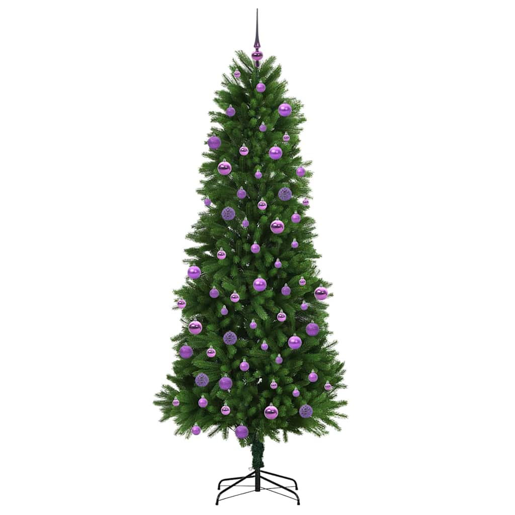Juletræ med 300 LED'er med stativ Grøn 240 cm PE