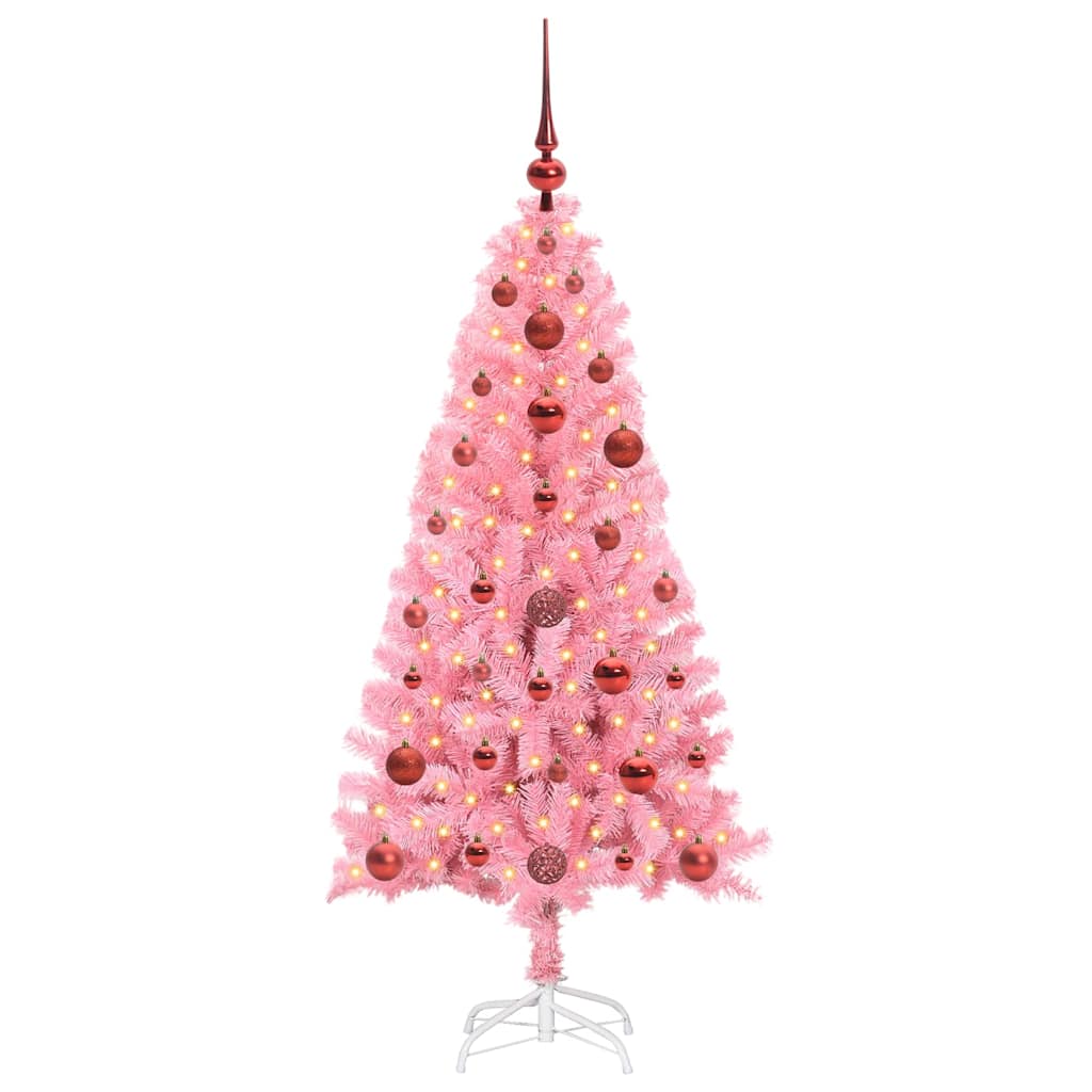 Juletræ Lyserød 120 cm PVC