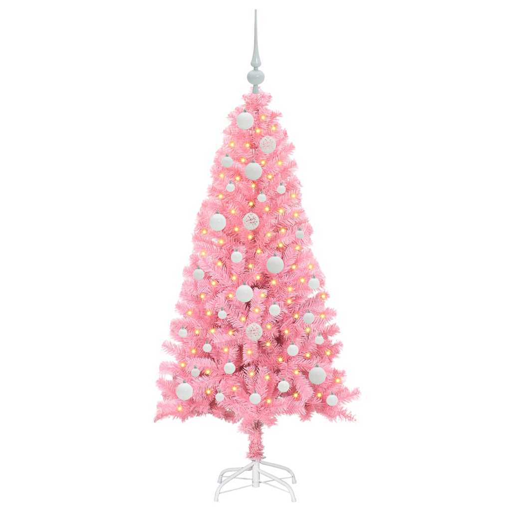 Juletræ Lyserød 120 cm PVC