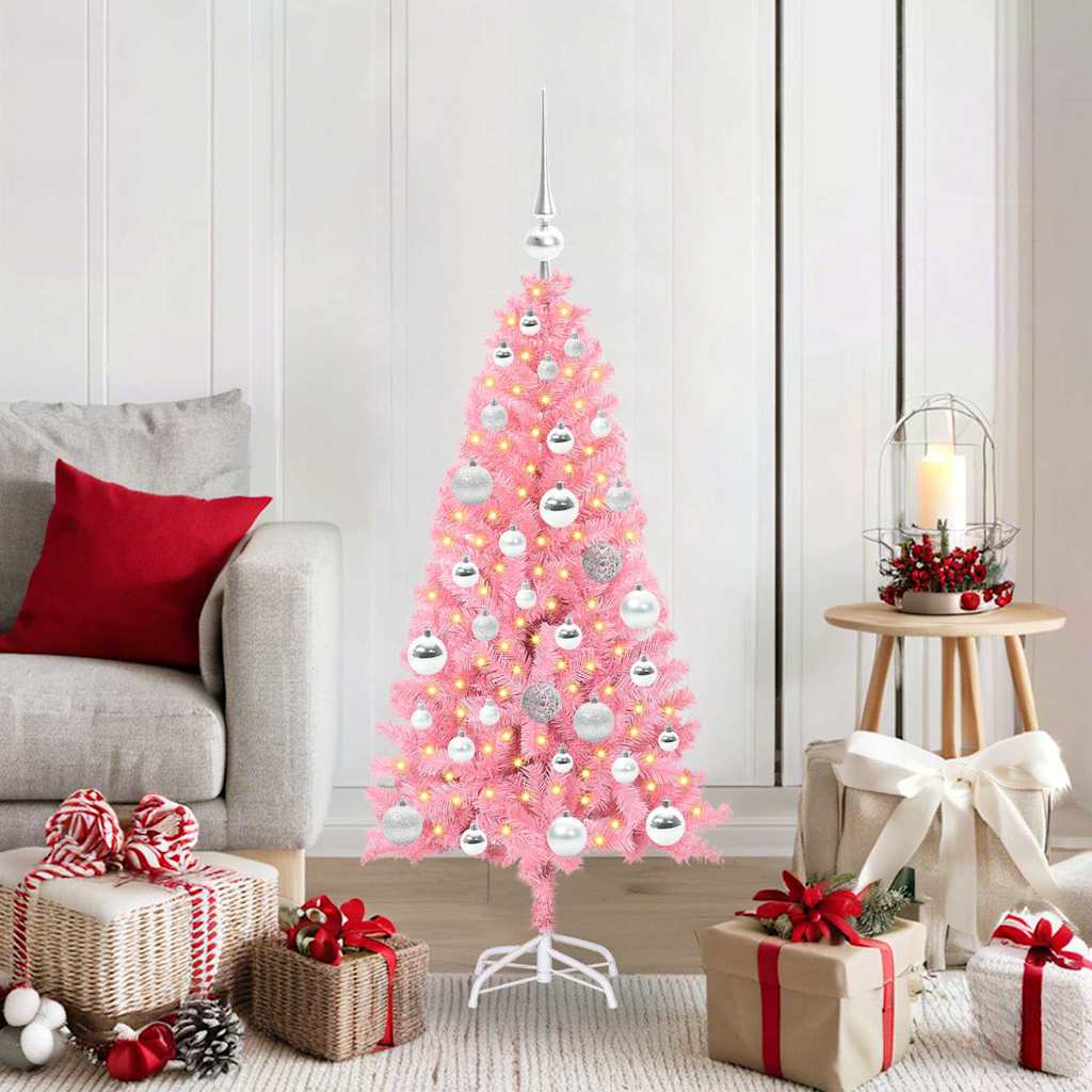 Juletræ Lyserød 120 cm PVC