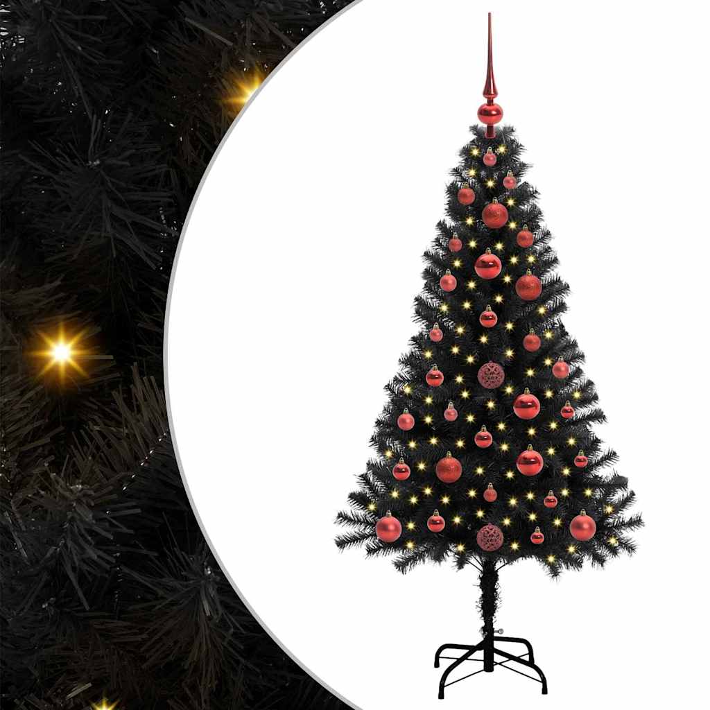Juletræ Sort 120 cm PVC