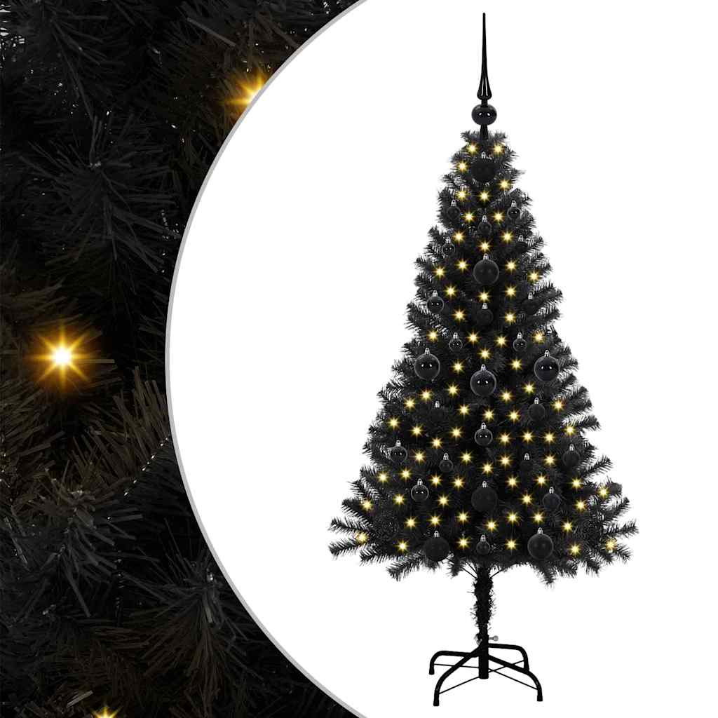 Juletræ Sort 120 cm PVC