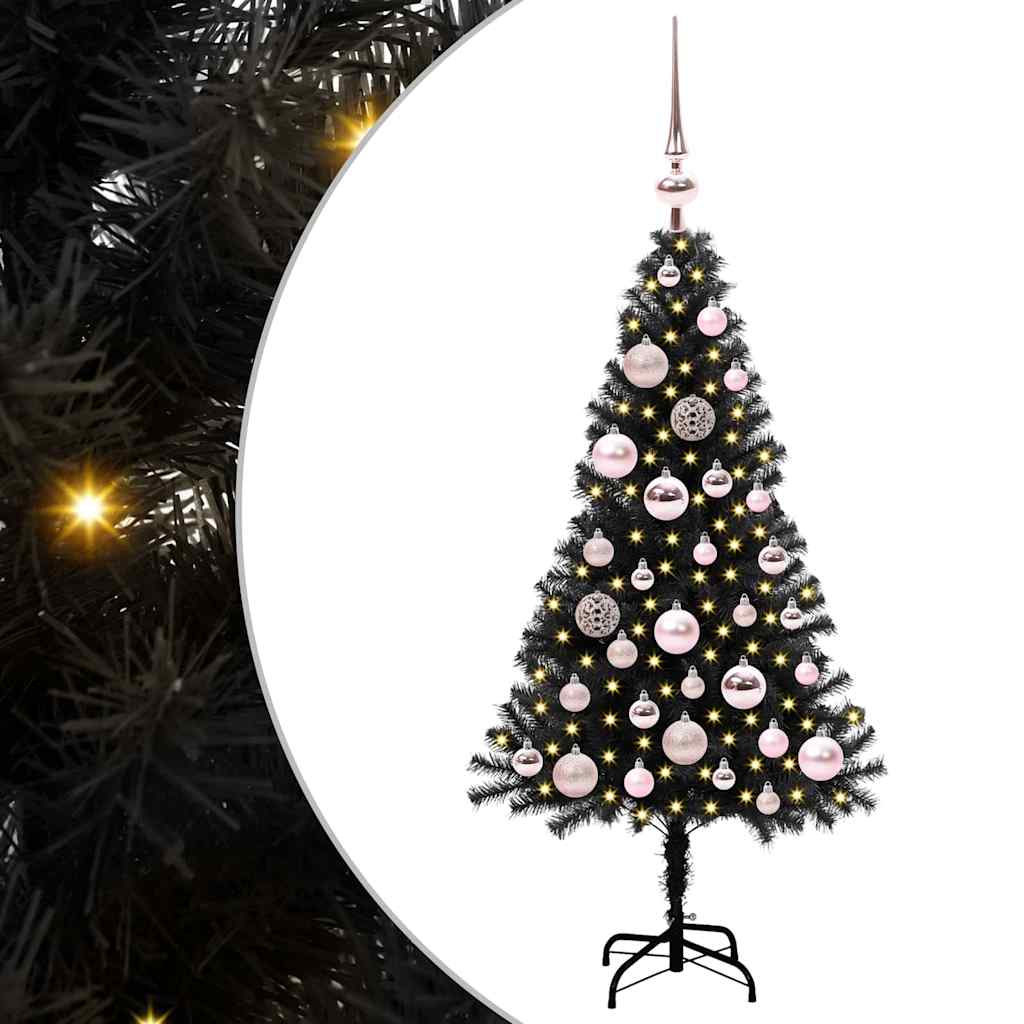 Juletræ Sort 120 cm PVC