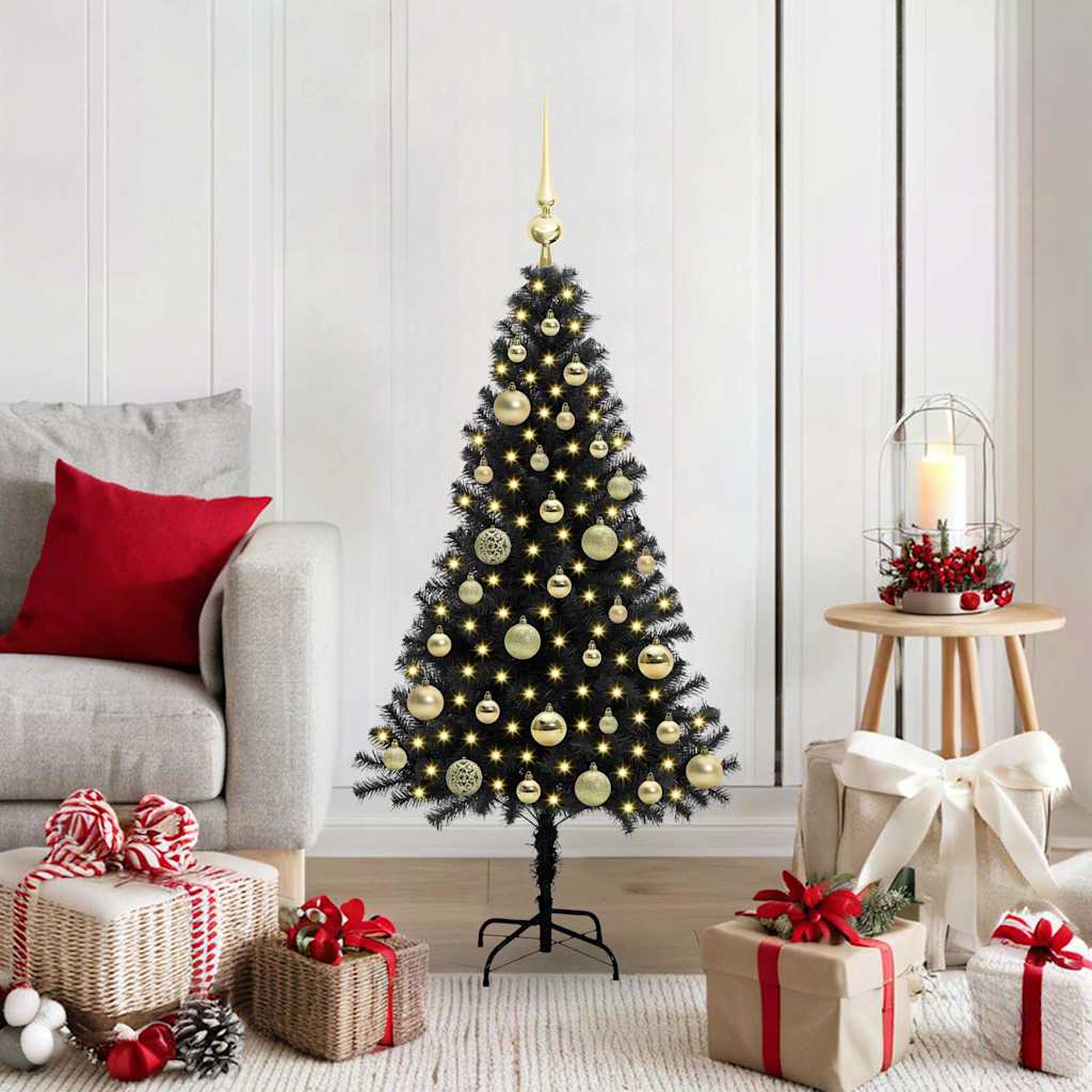 Juletræ Sort 120 cm PVC