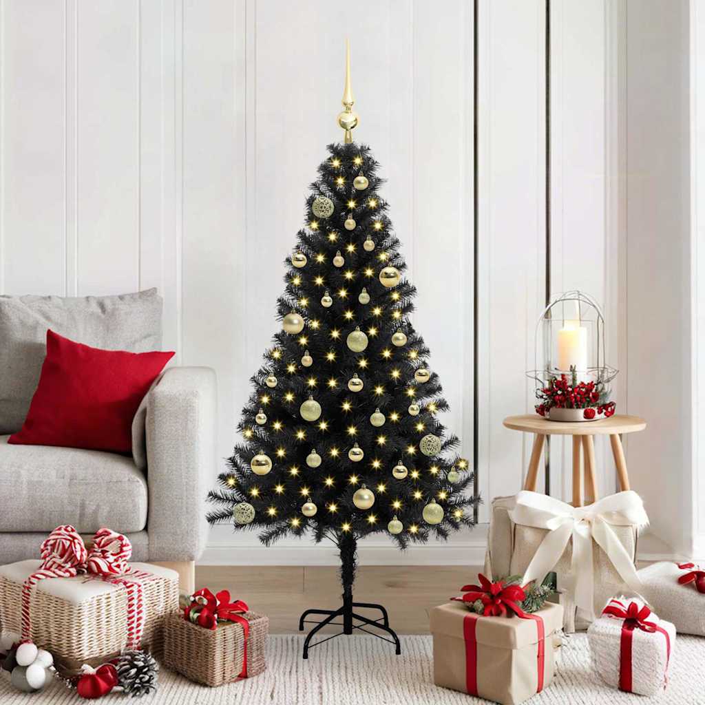 Juletræ Sort 150 cm PVC