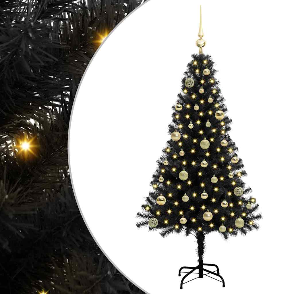 Juletræ Sort 150 cm PVC