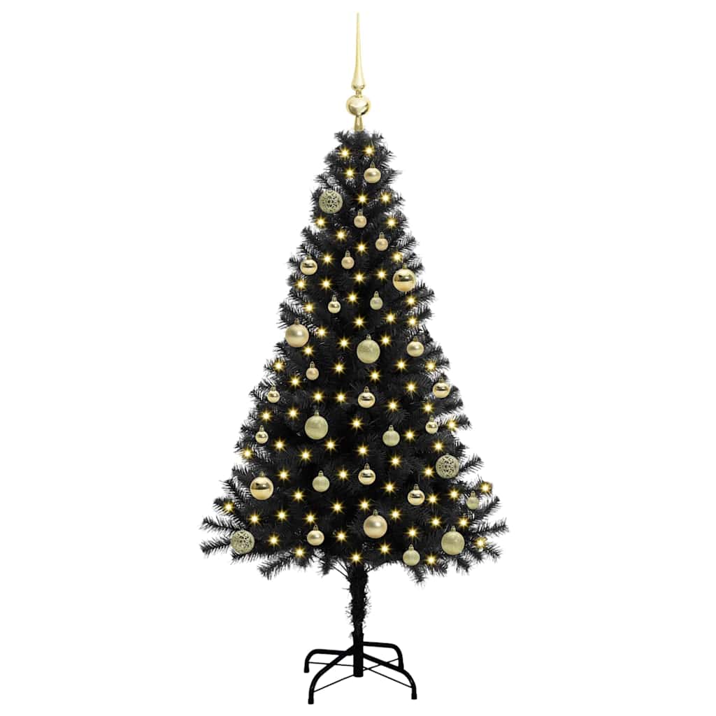 Juletræ Sort 150 cm PVC