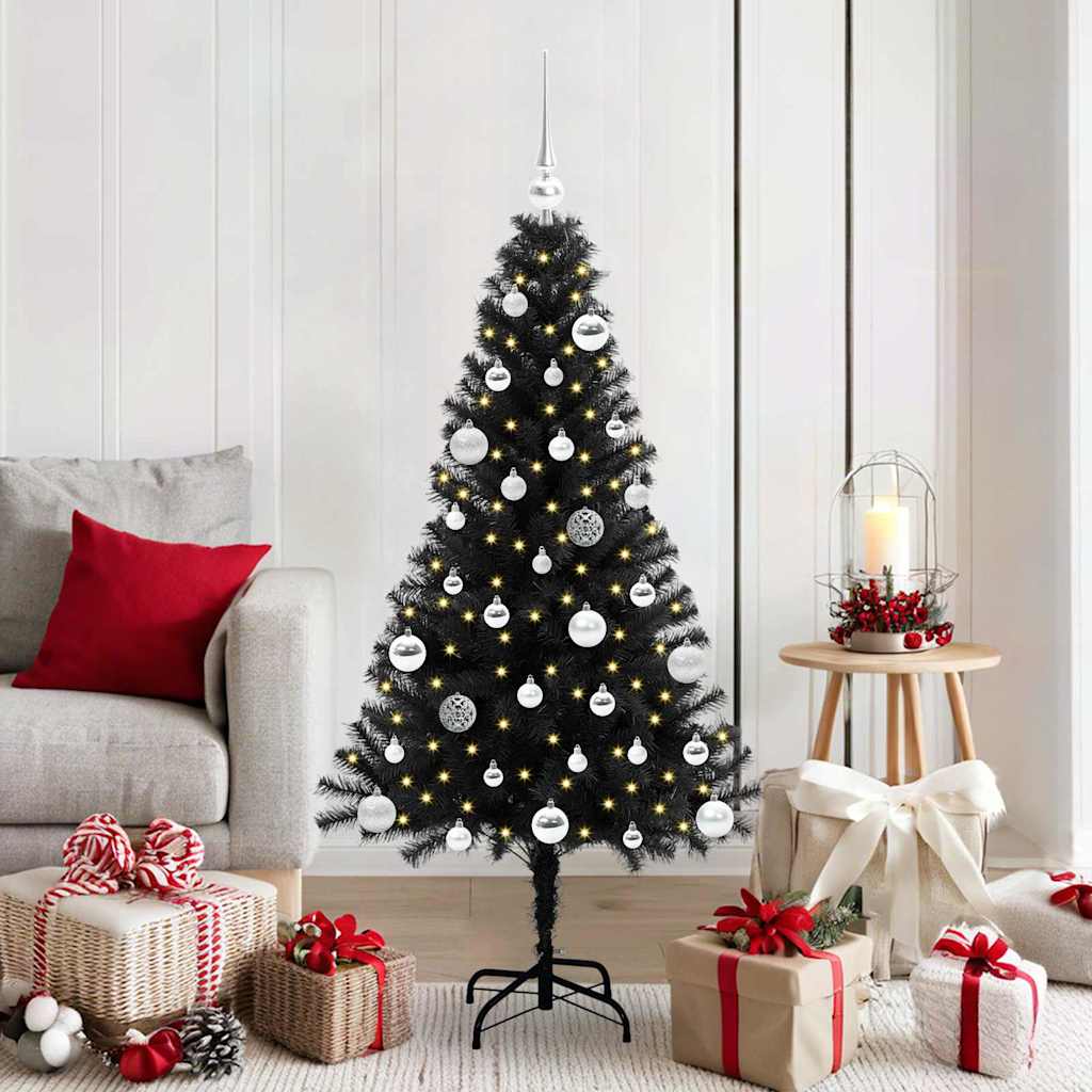 Juletræ Sort 150 cm PVC