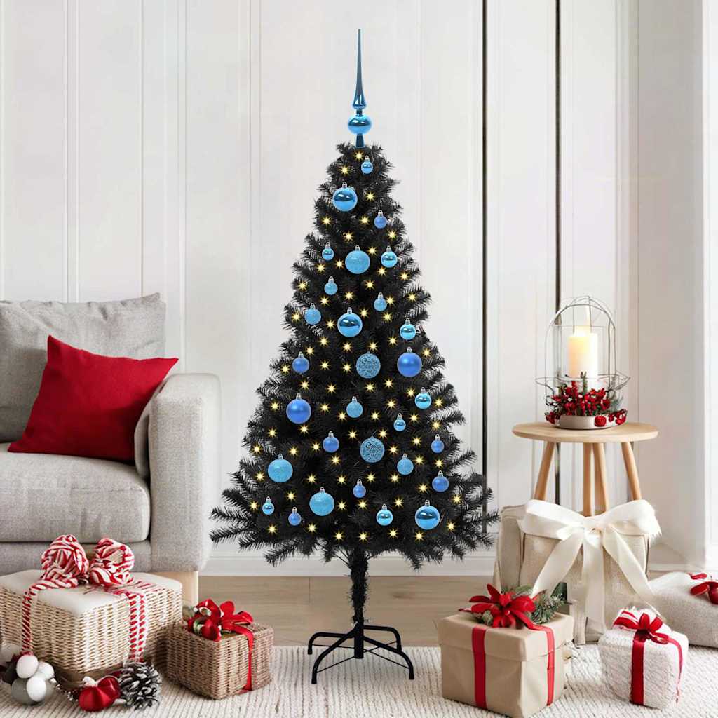 Juletræ Sort 150 cm PVC