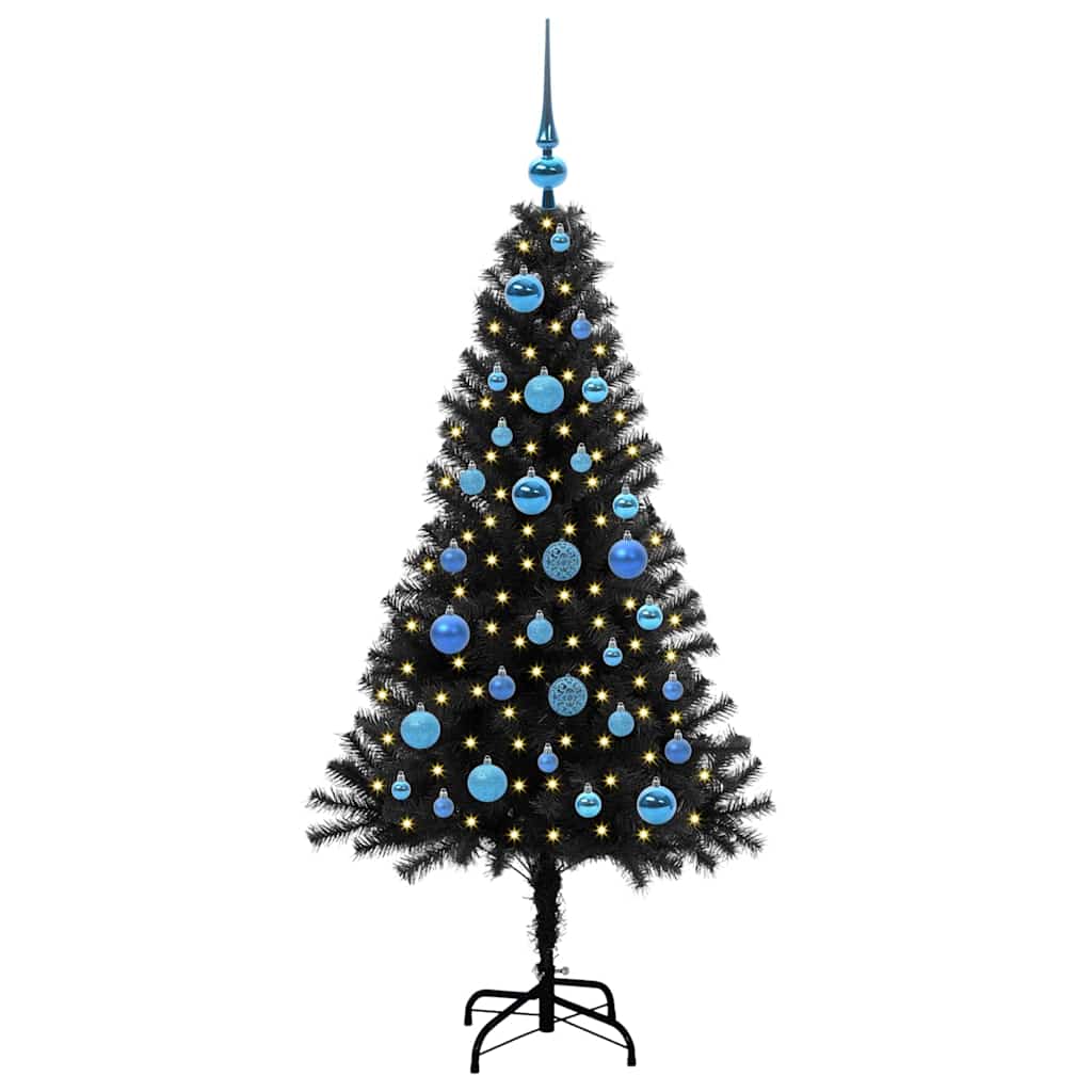 Juletræ Sort 150 cm PVC