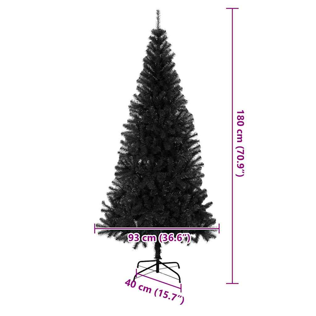 Juletræ Sort 180 cm PVC