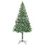 Kunstigt juletræ med 300 LED'er Grøn 180 cm PVC og Stål