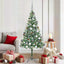 Kunstigt juletræ med 300 LED'er Grøn 180 cm PVC og Stål