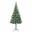 Kunstigt juletræ med 300 LED'er Grøn 180 cm PVC og Stål