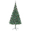 Kunstigt juletræ med 300 LED'er Grøn 210 cm PVC og Stål