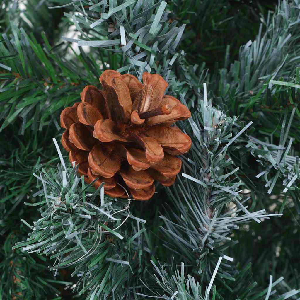 Kunstigt juletræ med 300 LED'er Grøn 210 cm PVC og Stål