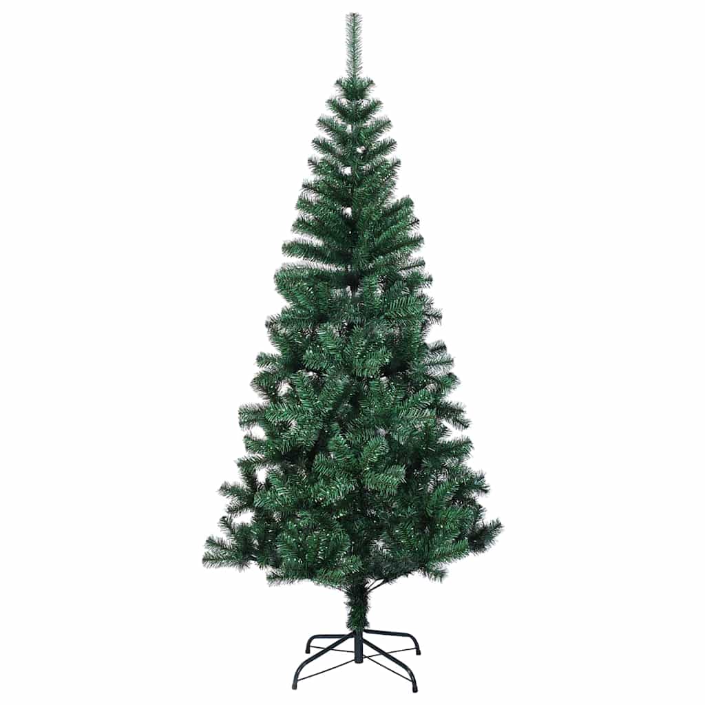 Kunstig Forbelyst Juletræ med stativ Grøn 120 cm PVC og metal