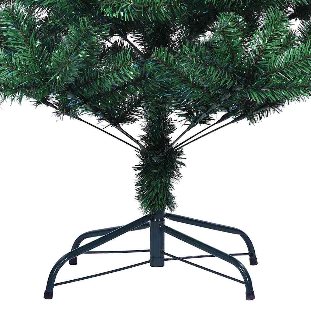 Kunstig Forbelyst Juletræ med stativ Grøn 210 cm PVC og metal