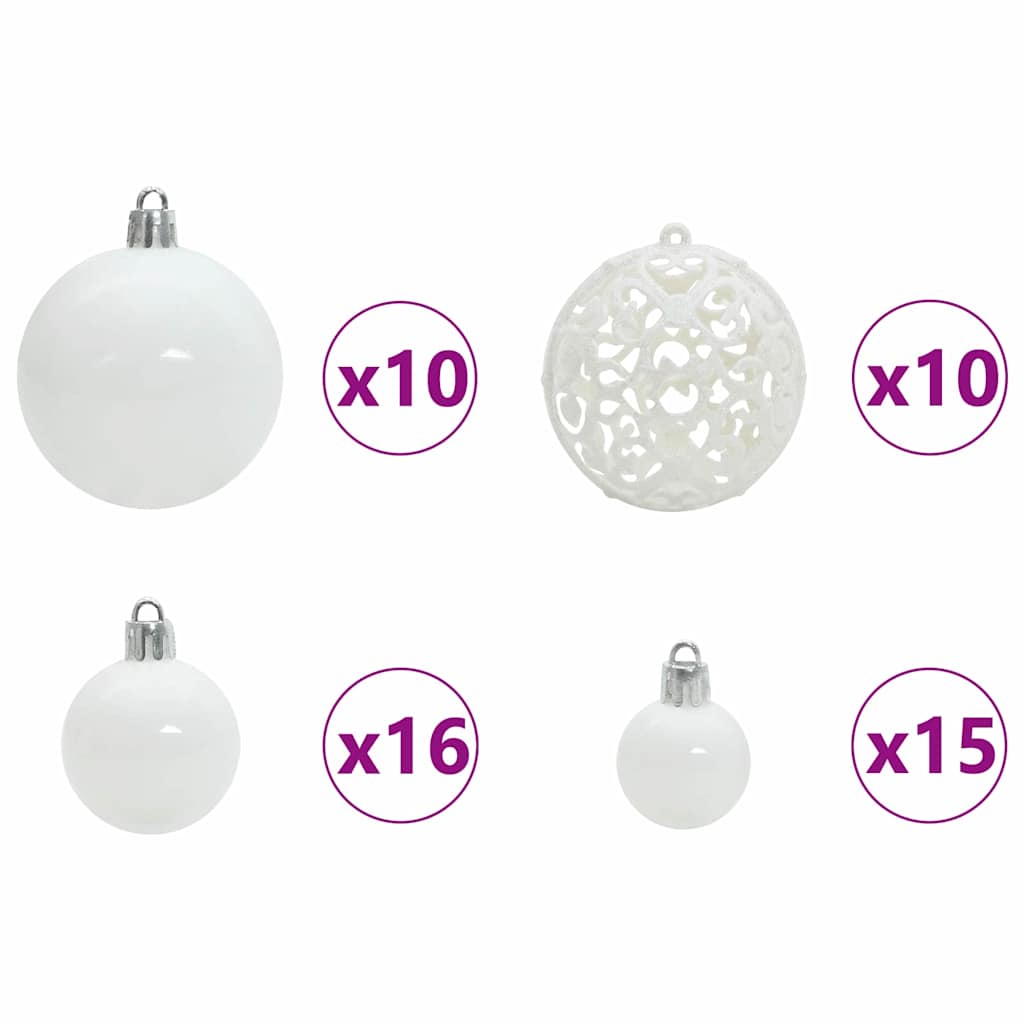 Kunstigt Juletræ Snebelagt med LED Lys Grøn og Hvid 210 cm