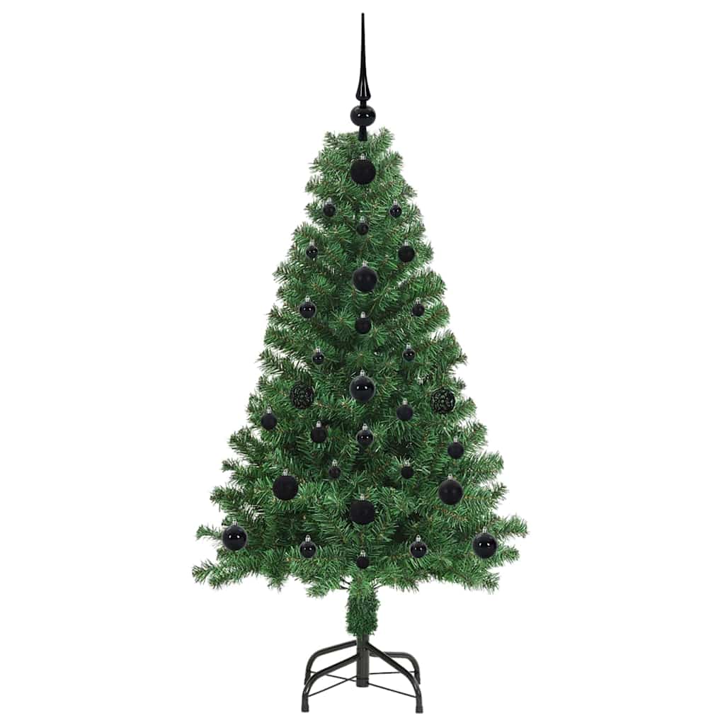Kunstigt juletræ med stativ Grøn 120 cm PVC og Stål og Plastik