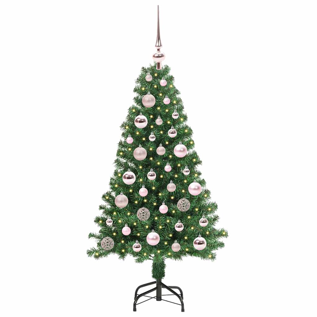 Kunstigt juletræ med stativ Grøn 120 cm PVC og Stål og Plastik