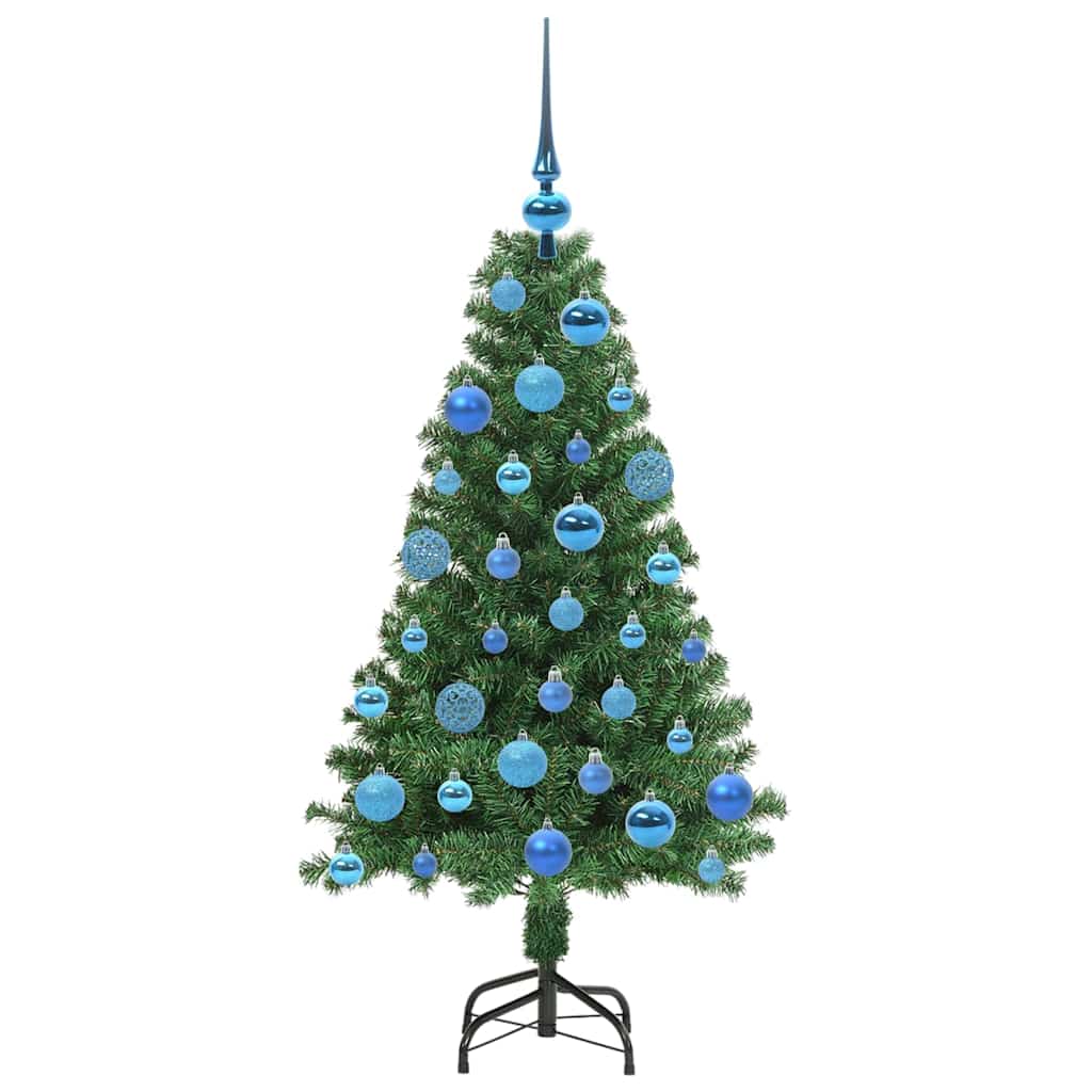 Kunstigt juletræ med stativ Grøn 120 cm PVC og Stål og Plastik
