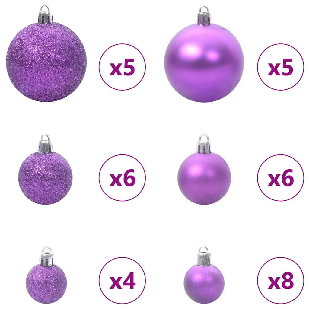 Kunstigt juletræ med stativ Hvid 150 cm PVC og Stål og Plastik