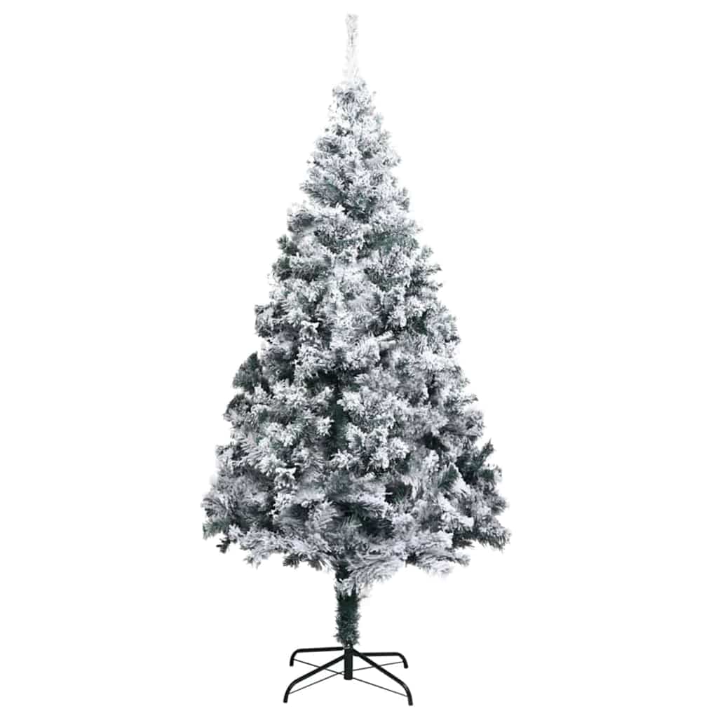 Kunstigt juletræ Hvid 180 cm PVC og Stål og Plastik