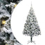 Kunstigt juletræ Hvid 180 cm PVC og Stål og Plastik