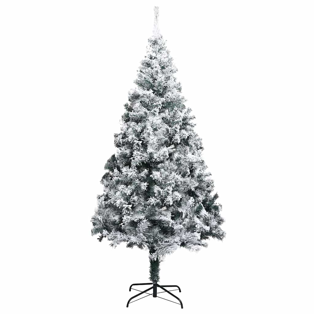 Kunstigt juletræ Hvid 240 cm PVC og Stål og Plastik