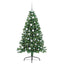 Kunstig Forbelyst Juletræ med 150 LED'er Grøn 120 cm PVC