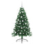 Kunstig Forbelyst Juletræ med 150 LED'er Grøn 120 cm PVC