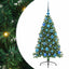 Kunstig Forbelyst Juletræ med 150 LED'er Grøn 120 cm PVC