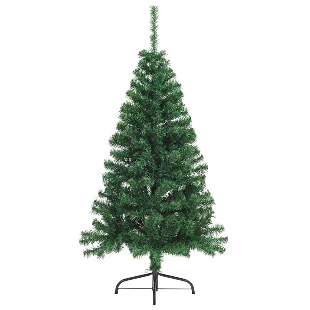 Kunstig Forbelyst Juletræ med 150 LED'er Grøn 150 cm PVC