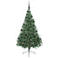 Kunstig Forbelyst Juletræ med 300 LED'er Grøn 210 cm PVC