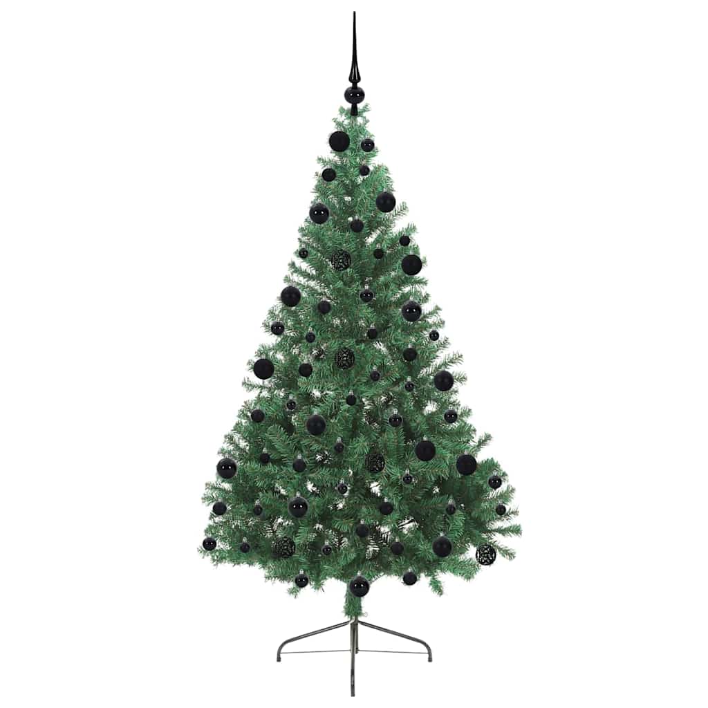 Kunstig Forbelyst Juletræ med 300 LED'er Grøn 210 cm PVC