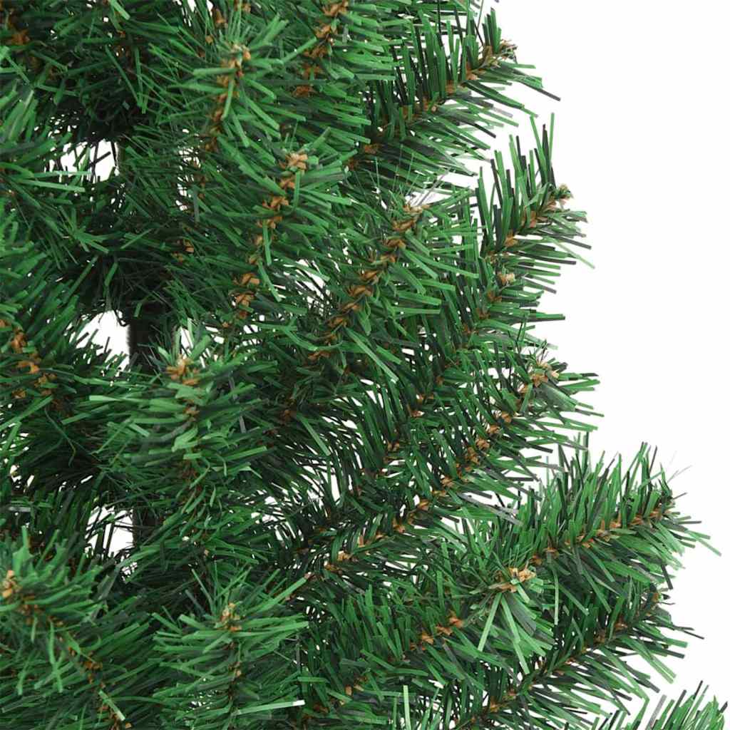 Kunstig Forbelyst Juletræ med 300 LED'er Grøn 240 cm PVC