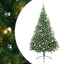 Kunstig Forbelyst Juletræ med 300 LED'er Grøn 240 cm PVC