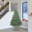 Kunstig Forbelyst Juletræ med 300 LED'er Grøn 240 cm PVC