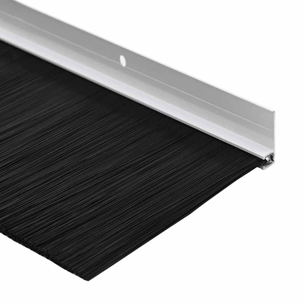 Skruemonterede dørbørste tætninger 2 stk. Hvid 100 cm