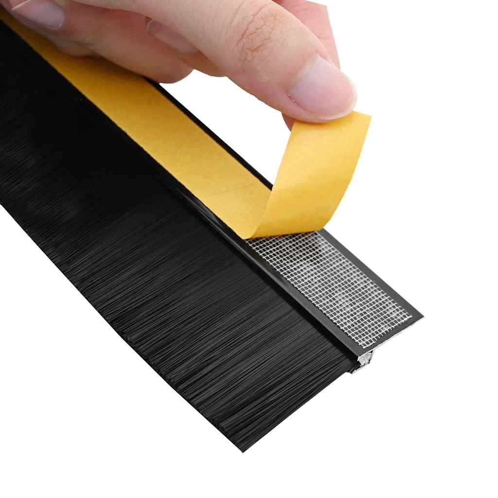 Selvklæbende dørbørstetætninger 2 stk. 100 cm Aluminiumlegering