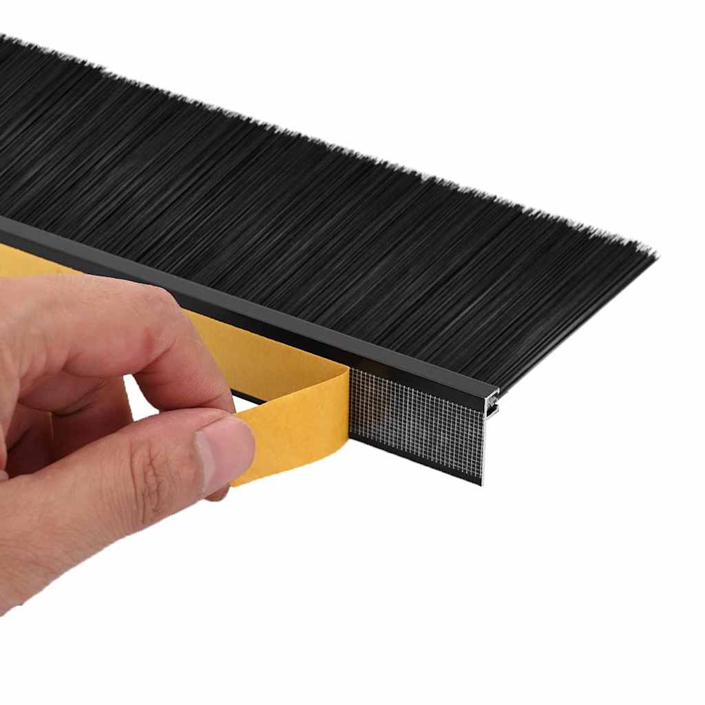 Selvklæbende dørbørstetætninger 2 stk. 100 cm Aluminiumlegering